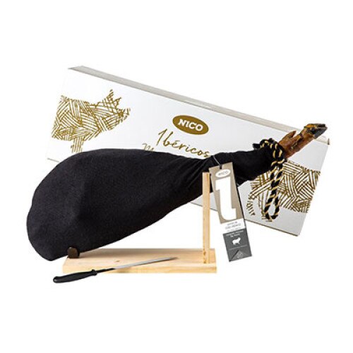 Jamon iberico cebo Pata Negra + Cutit + Suport 9,3 kg