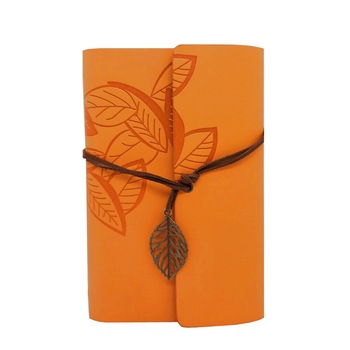 Agenda vintage portocalie Frankie 13x18cm, nedatata, jurnal retro Agenda vintage portocalie Frankie 13x18cm, nedatata, jurnal retro