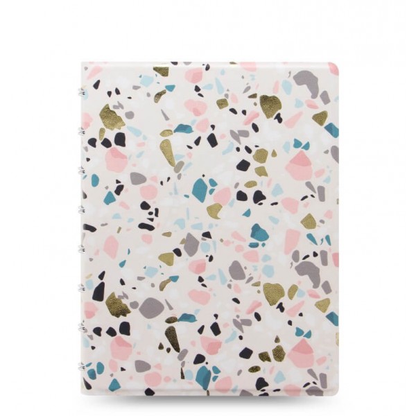 Agenda A5 nedatata FILOFAX Notebook Architexture cu spirala si rezerve Terrazzo