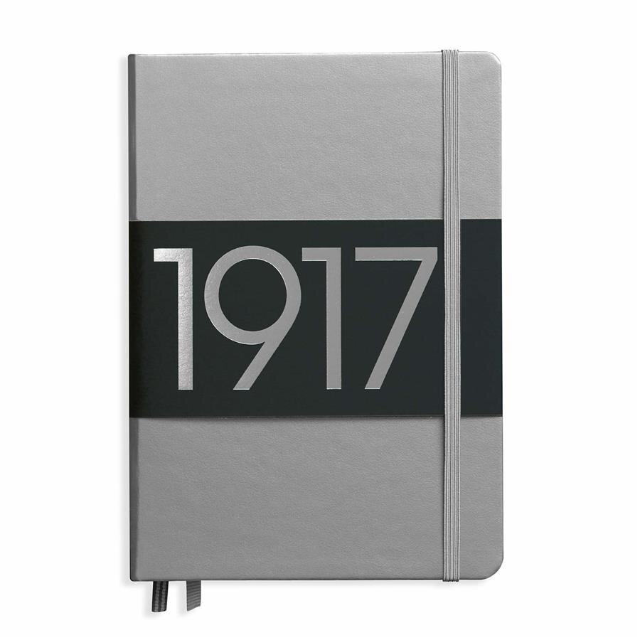 Notebook A5 Coperta Rigida, Dictando, Argintiu, Leuchtturm1917