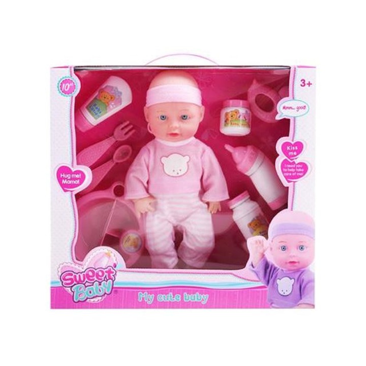 Magic Toys 1595935 Sweet Baby Baba 8db kiegészítővel 25cm