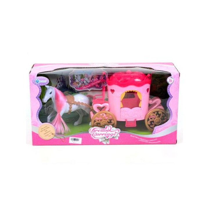 Magic Toys 4851236 Pink lovashintó szett lóval