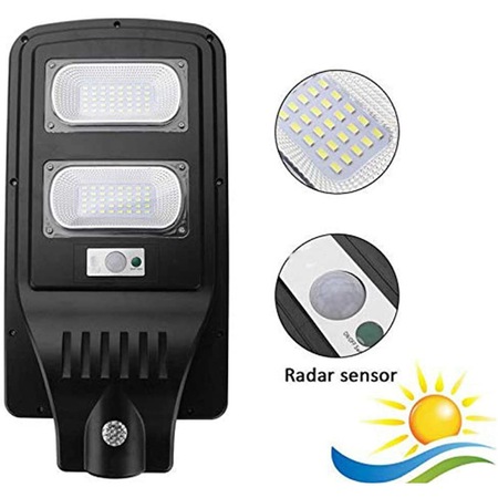 Lampa Stradala 60W Cu Panou Solar Senzor Si Acumulator