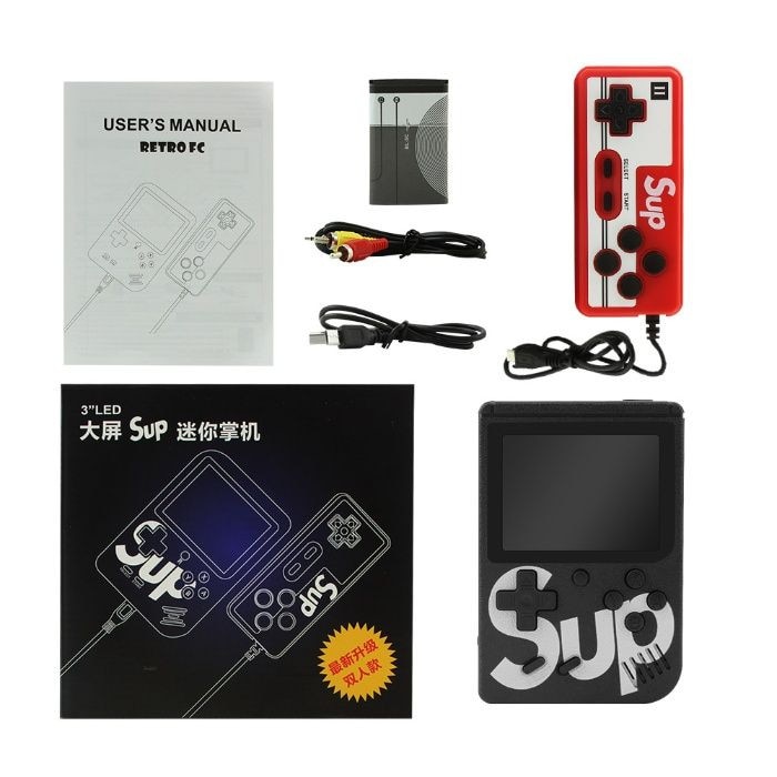Mini consola portabila jocuri retro pentru 2 jucatori