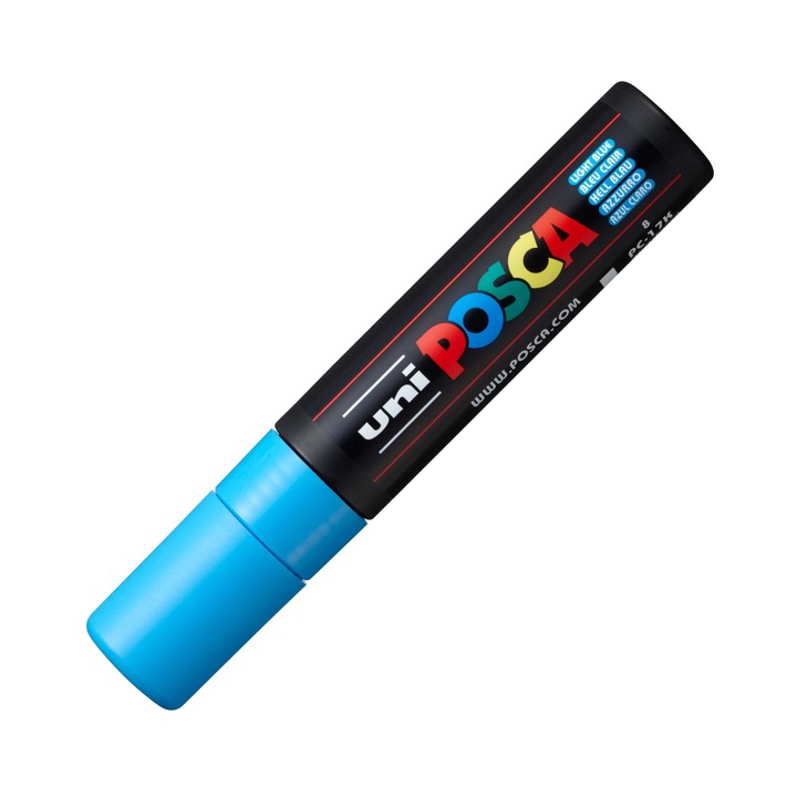 UNI Posca PC-17K Jelölő, 15,0 mm, ferde csúcs, világoskék