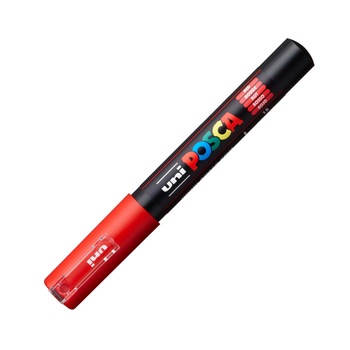 Marker UNI PC-1M Posca 0.7 mm, rosu Marker UNI PC-1M Posca 0.7 mm, rosu