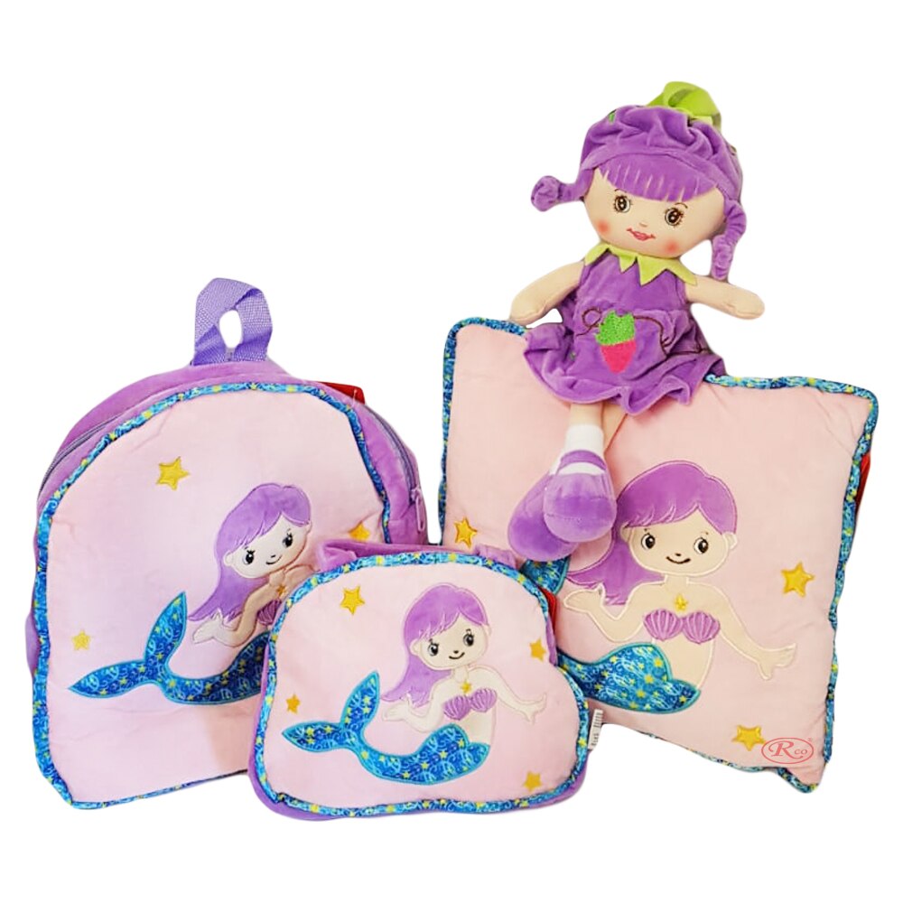 Set pernuta+ghiozdanel+gentuta si papusica, mov, WJPAK01 RCO®