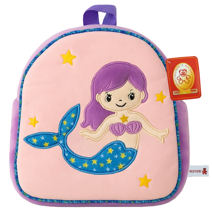 Jucarie din plus tip rucsac cu sirena, Mov, 33 cm WJ6136A RCO®