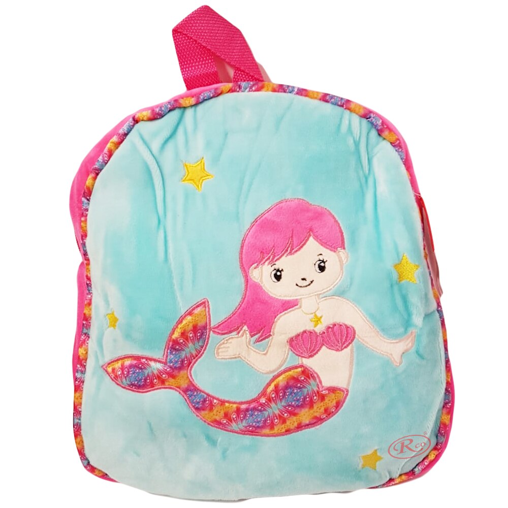 Jucarie din plus tip ghiozdanel cu sirena, Roz, 33 cm WJ6136B RCO®