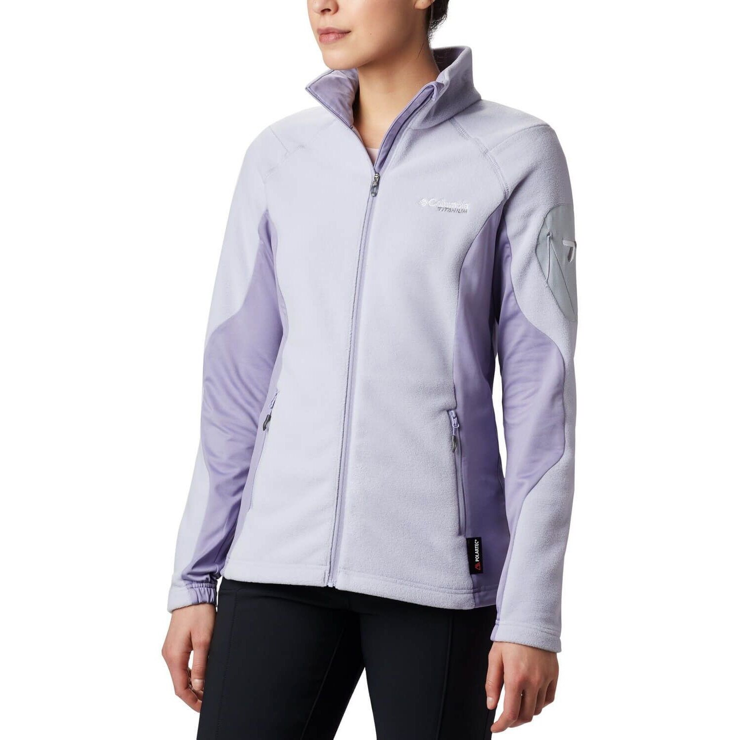 Bluza polar femei, Columbia Titan Pass 2.0 II Fleece, Violet, L