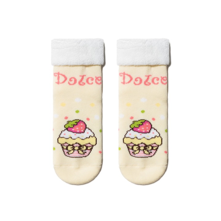 Детски чорапи Conte Kids Sof-Tiki 245, Принт "Dolce", Цвят Cream, 21-23