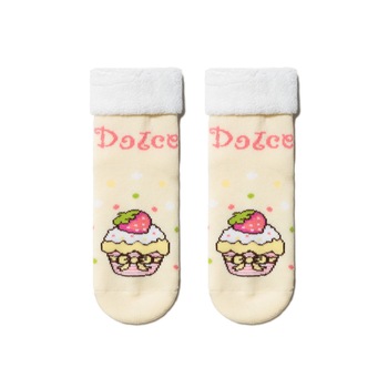 Sosete copii flausate cu model dolce, Conte Kids Sof-Tiki 245, Crem, 21-23 Sosete copii flausate cu model dolce, Conte Kids Sof-Tiki 245, Crem, 21-23