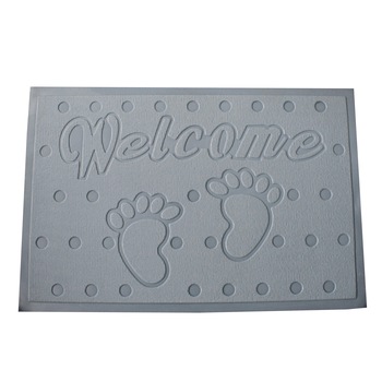 Covoras baie, tip antialunecare, 60x40cm, tip poliester, gramaj 100g, grosime 2 mm, model gri platinum welcome Covoras baie, tip antialunecare, 60x40cm, tip poliester, gramaj 100g, grosime 2 mm, model gri platinum welcome