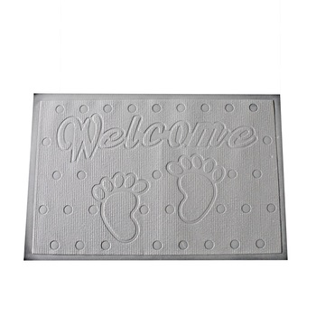 Covoras baie, tip antialunecare, 60x40cm, tip poliester, gramaj 100g, grosime 2 mm, model gri antracit welcome Covoras baie, tip antialunecare, 60x40cm, tip poliester, gramaj 100g, grosime 2 mm, model gri antracit welcome