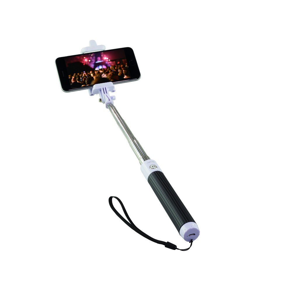 Selfie stick extensibil Logilink, 80 cm, Bluetooth, Negru