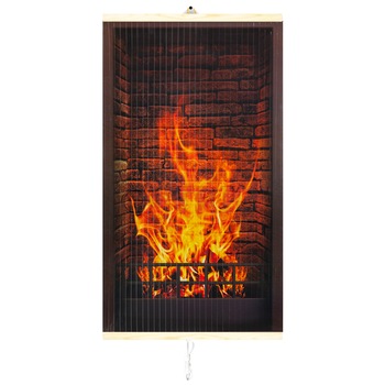 Panou electric decorativ de incalzire cu infrarosu TRIO 430W,vibe semineu,100 x 57 cm Panou electric decorativ de incalzire cu infrarosu TRIO 430W,vibe semineu,100 x 57 cm