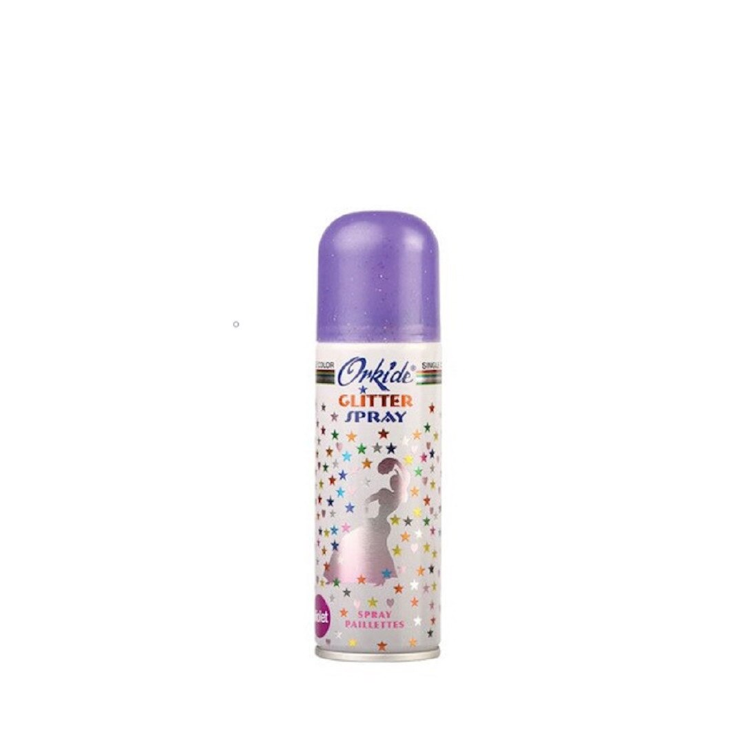 Spray Stralucitor Mov Pentru Par Si Corp Orkide Glitter Spray, 90 ml