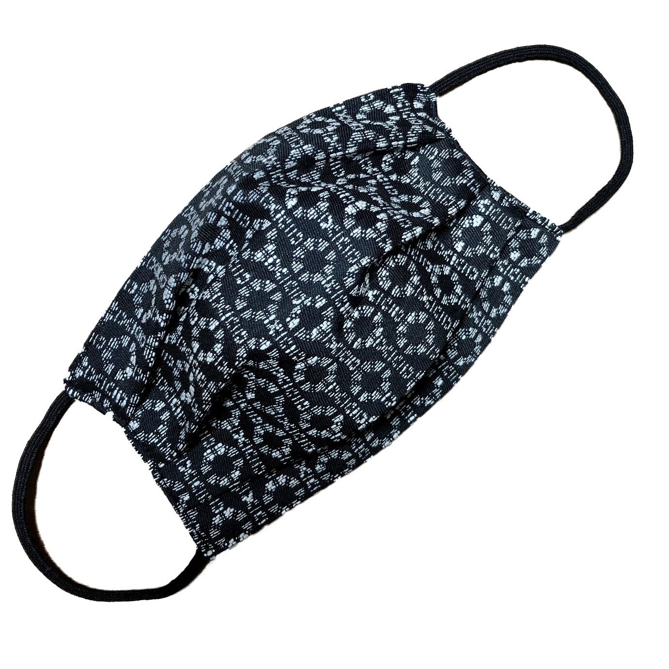 Set 5 bucati masti protectie fata reutilizabile, Dress To Impress, brocard alb/negru