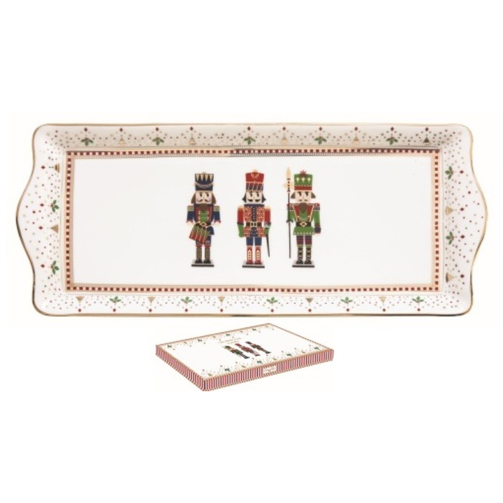 Diótörő Porcelántálca 35 x 15 cm dobozban, Nutcracker