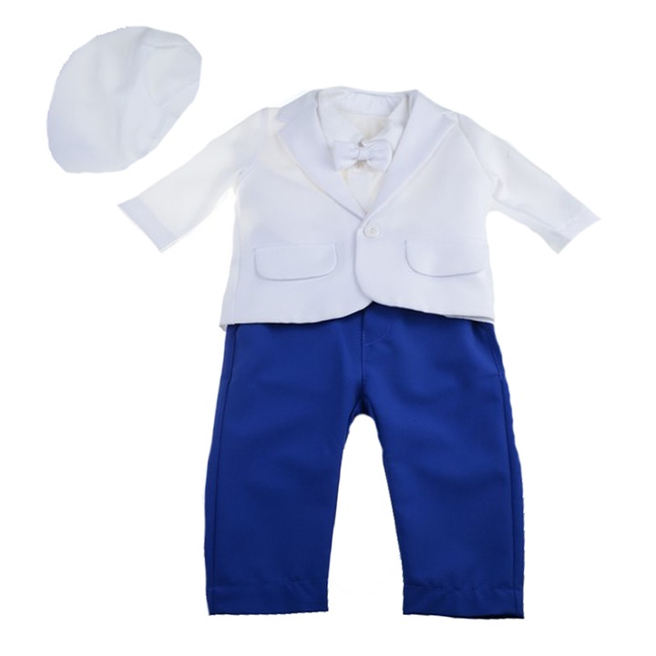 5 részes keresztelőruha fiúknak Mini Junior CEB-20, sötétkék, 62 cm