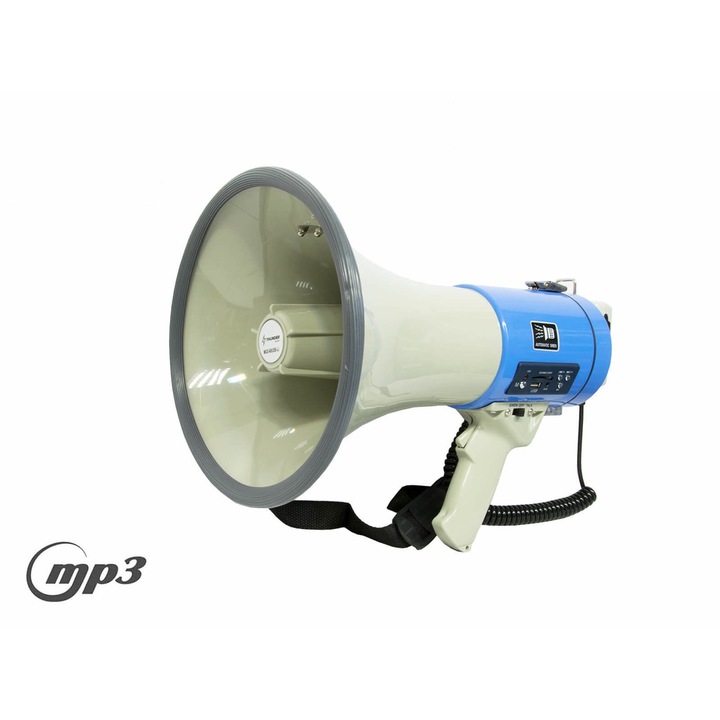 Thunder MGX-60USB megafon, hangosbeszélő 60W – beszéd, sziréna, MP3, AUX