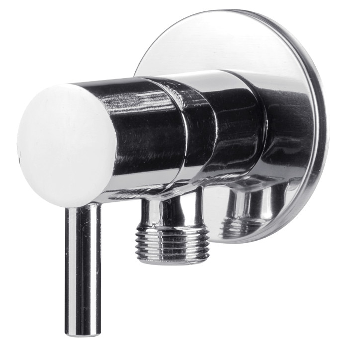 Robinet Coltar Nichelat cu Cap Armatura Ceramic EvoSanitary, diametru intrare - iesire de 1/2'' - 1/2''