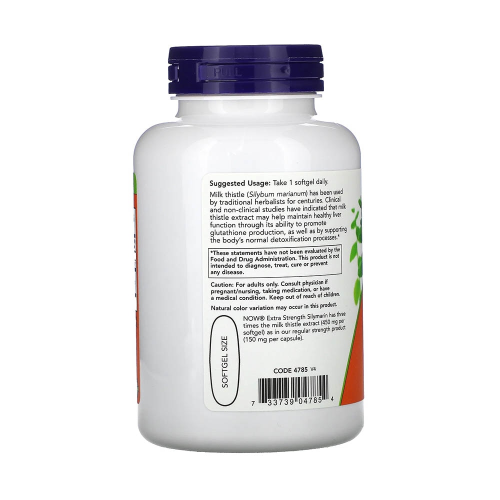 Силимарин бял трън 450 mg, Now Foods, 120 меки капсули - eMAG.bg