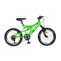 bicicleta mtb de munte rich alpin jsx2049 suspensie fataspate roata 20 inch frana tip v-brake 6 viteze verde cu negru imagen 11_0_
0