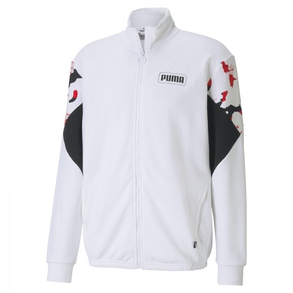 Bluza Puma rebel camo full zip 599050-02, Barbati, S INTL, Alb