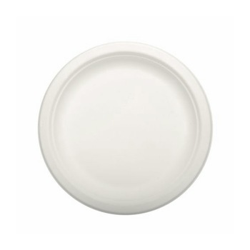 Set 50 farfurii intinse, diametru 180mm, alb, din trestie de zahar Set 50 farfurii intinse, diametru 180mm, alb, din trestie de zahar