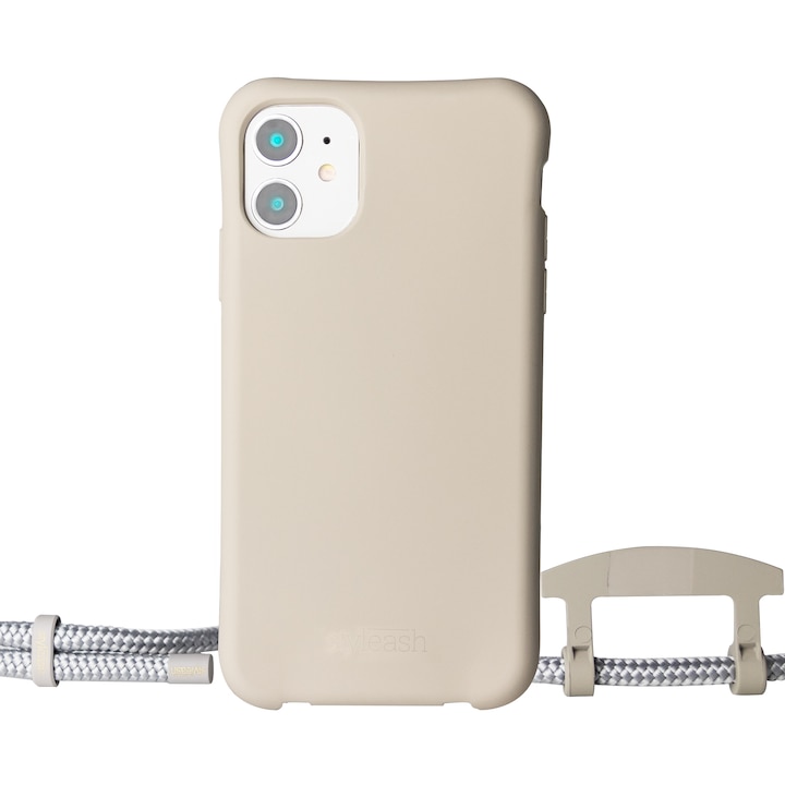Husa TPU pentru smartphone si colier detasabil, Styleash, iPhone 11 Pro Max, Grey