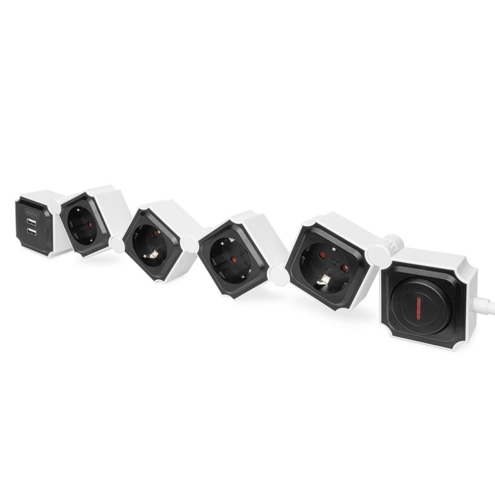 Przeciwprzepięciowa 4 gniazd 1.6 m biała (DA-70620)