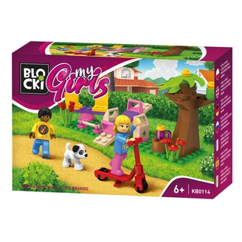 Joc constructie Blocki, Plimbare prin parc, 62 piese, Robentoys® Joc constructie Blocki, Plimbare prin parc, 62 piese, Robentoys®