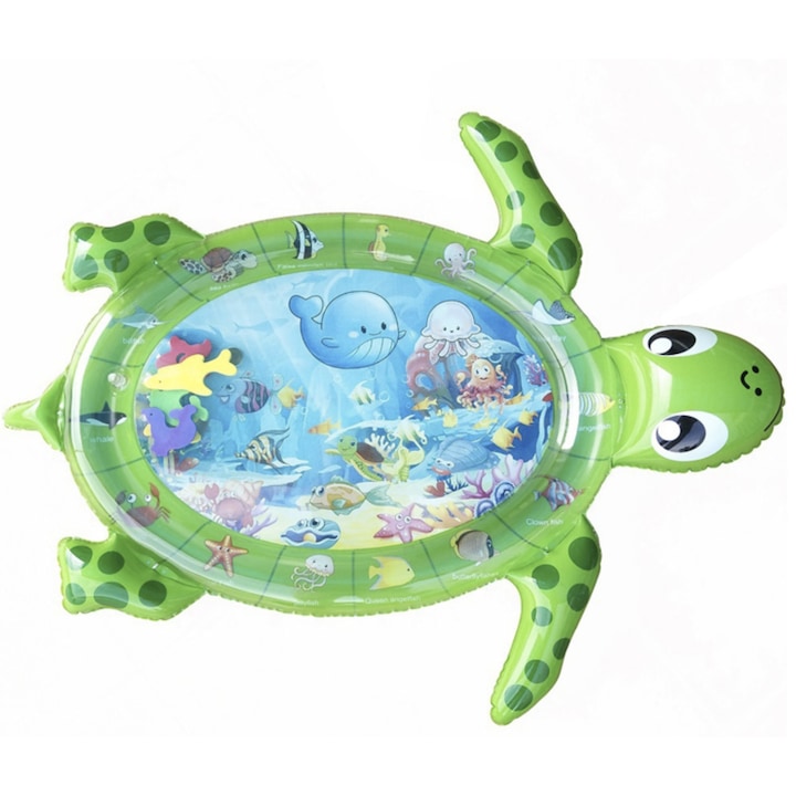 Bestdiverse, Vízes játszószőnyeg, 100*54 cm, Zöld szín, teknős