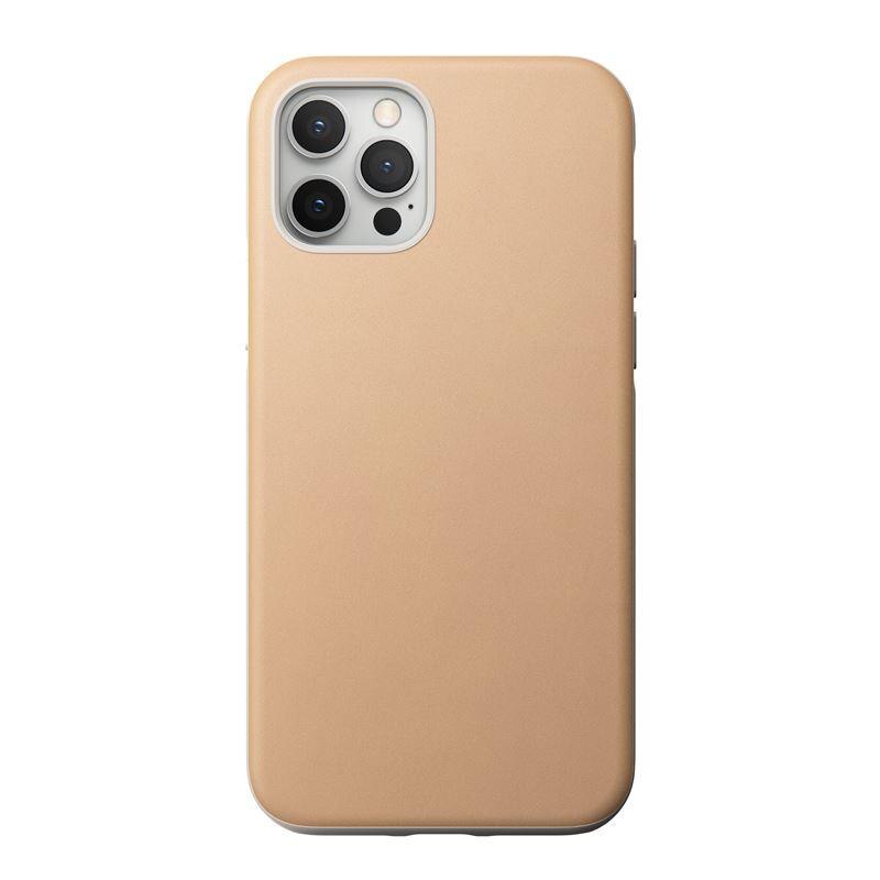 Carcasa din piele naturala NOMAD Rugged MagSafe compatibila cu iPhone 12/12 Pro Natural