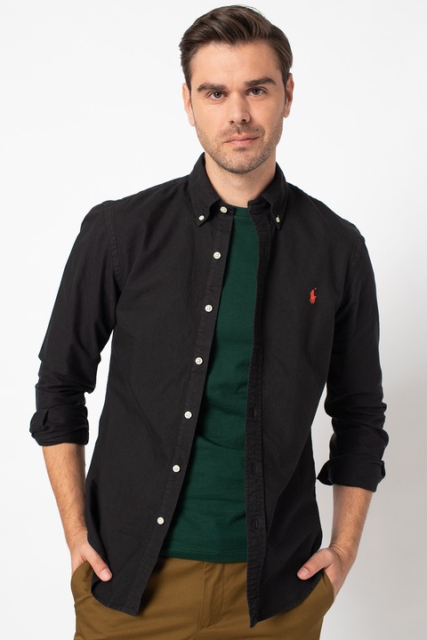Polo Ralph Lauren,Camasa slim fit cu guler fixat cu nasturi, Negru
