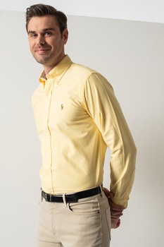 Polo Ralph Lauren, Camasa cu guler fixat cu nasturi, galben pal Polo Ralph Lauren, Camasa cu guler fixat cu nasturi, galben pal