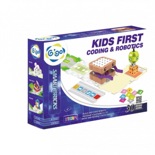 Kit primul robot programbil GIGO, 279 componente, 30 lectii, +4 ani