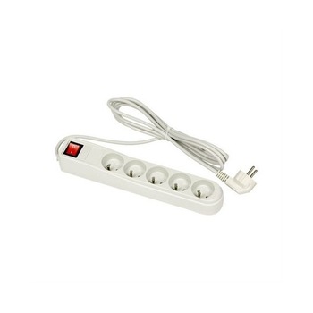 Prelungitor electric MAKALON lungime 3 m cu intrerupator 5 prize Prelungitor electric MAKALON lungime 3 m cu intrerupator 5 prize