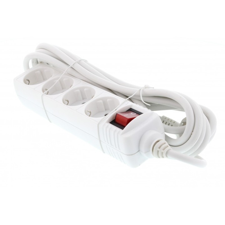 Електрически удължител MAKALON с дължина 3м с ключ за 4 гнезда