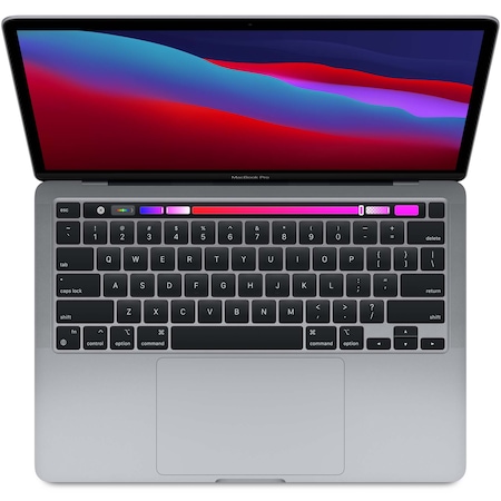 Лаптоп Apple MacBook Pro 13, True Tone, Apple M1, RAM 8GB, 256GB SSD, 8 ядра CPU и 8 ядра GPU, Mac OS, Space Grey, Intl. kbd