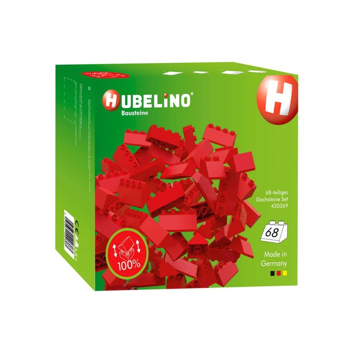 Jucarie set tigle de construit, Hubelino, 68 buc