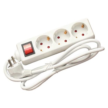 Prelungitor cu intrerupator 3 cai 1.5m 3x1.5mm2 Prelungitor cu intrerupator 3 cai 1.5m 3x1.5mm2