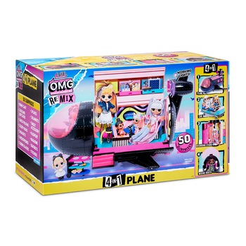 Set Avion-Studiou 4 in 1 L.O.L. Surprise! Seria Remix cu 50 de surprize Set Avion-Studiou 4 in 1 L.O.L. Surprise! Seria Remix cu 50 de surprize