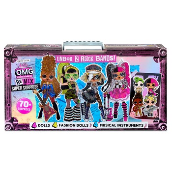 Set Super Surpriza L.O.L. Surprise! Seria Remix (4 papusi OMG, 4 papusi standart, 4 instrumente muzicale, accesorii) Set Super Surpriza L.O.L. Surprise! Seria Remix (4 papusi OMG, 4 papusi standart, 4 instrumente muzicale, accesorii)