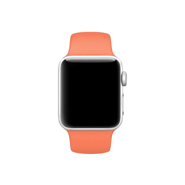 Curea compatibila cu Apple Watch 1/2/3/4, Bratara Sport, Silicon, Portocaliu, 40mm
