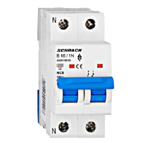 Siguranta automata modulara Schrack 6kA, B 16A, 1P+N