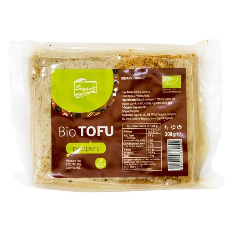 Tofu Bio cu Ardei (folie vacuum) Soyavit 200gr