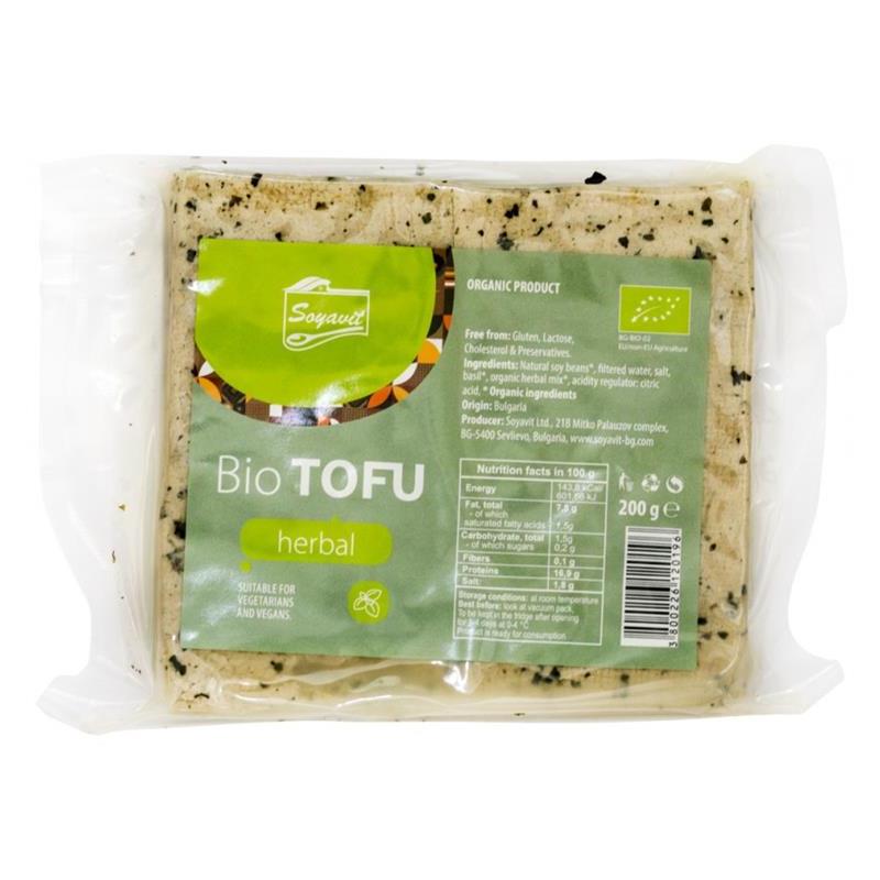 Tofu Bio cu Verdeturi (folie vacuum) Soyavit 200gr