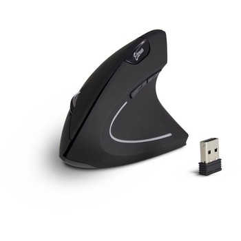 Mouse vertical wireless Inter-Tech Eterno KM-206R, negru Mouse vertical wireless Inter-Tech Eterno KM-206R, negru